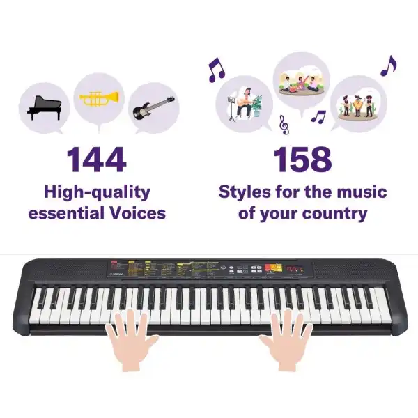 Yamaha PSR-F52 Portable Keyboard with 61 Keys