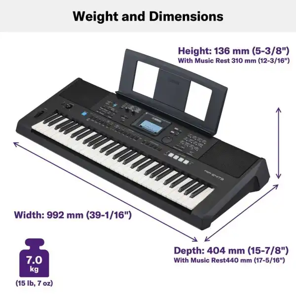 Yamaha PSR-E473 Portable Keyboard With 61 Keys (Made in India)