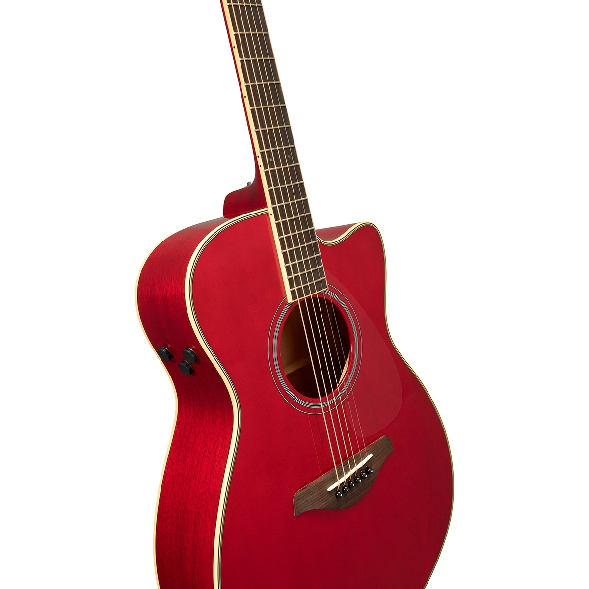 Yamaha FSC-TA Ruby Red Trans Acoustic Guitar