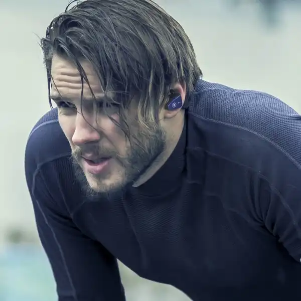 Yamaha TW-ES5A True Wireless Bluetooth Sports Earbuds (Blue)