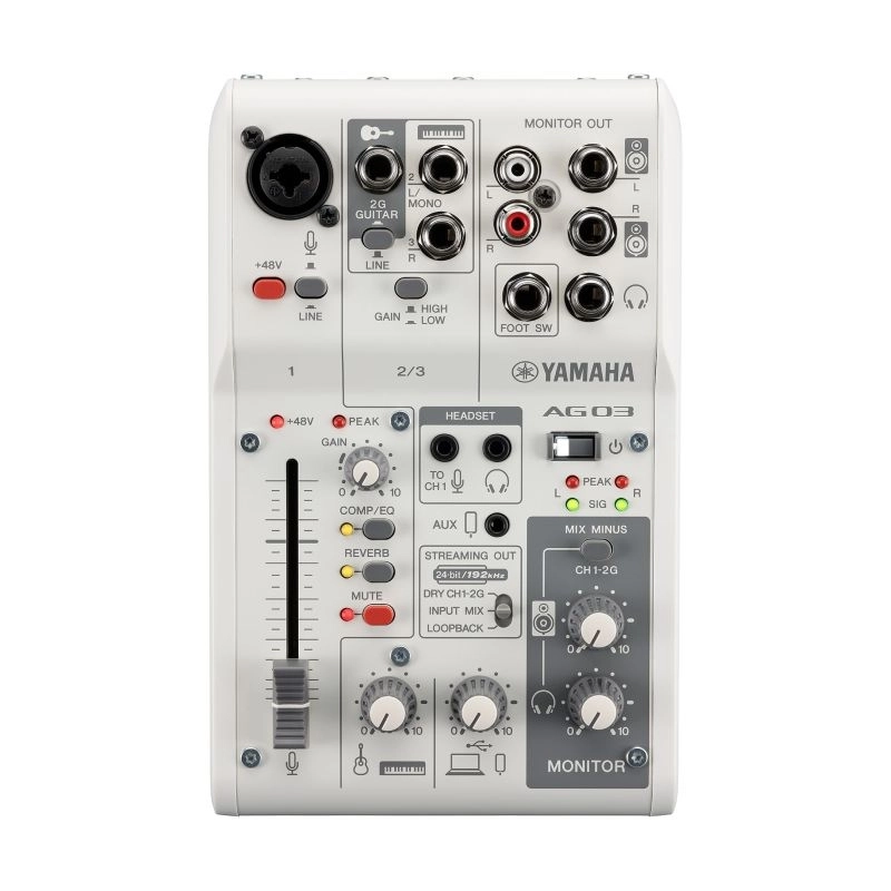 Yamaha AG03MK2 Live Streaming Mixer White