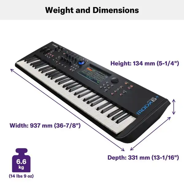Yamaha MODX6+ Synthesizer With 61 Keys
