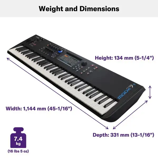 PRE-ORDER: Yamaha MODX7+  Synthesizer With 76 Keys