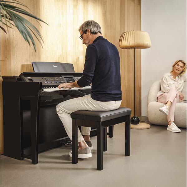 Yamaha CVP-905PE Polished Ebony Clavinova Digital Piano With Bench (with Home Installation)