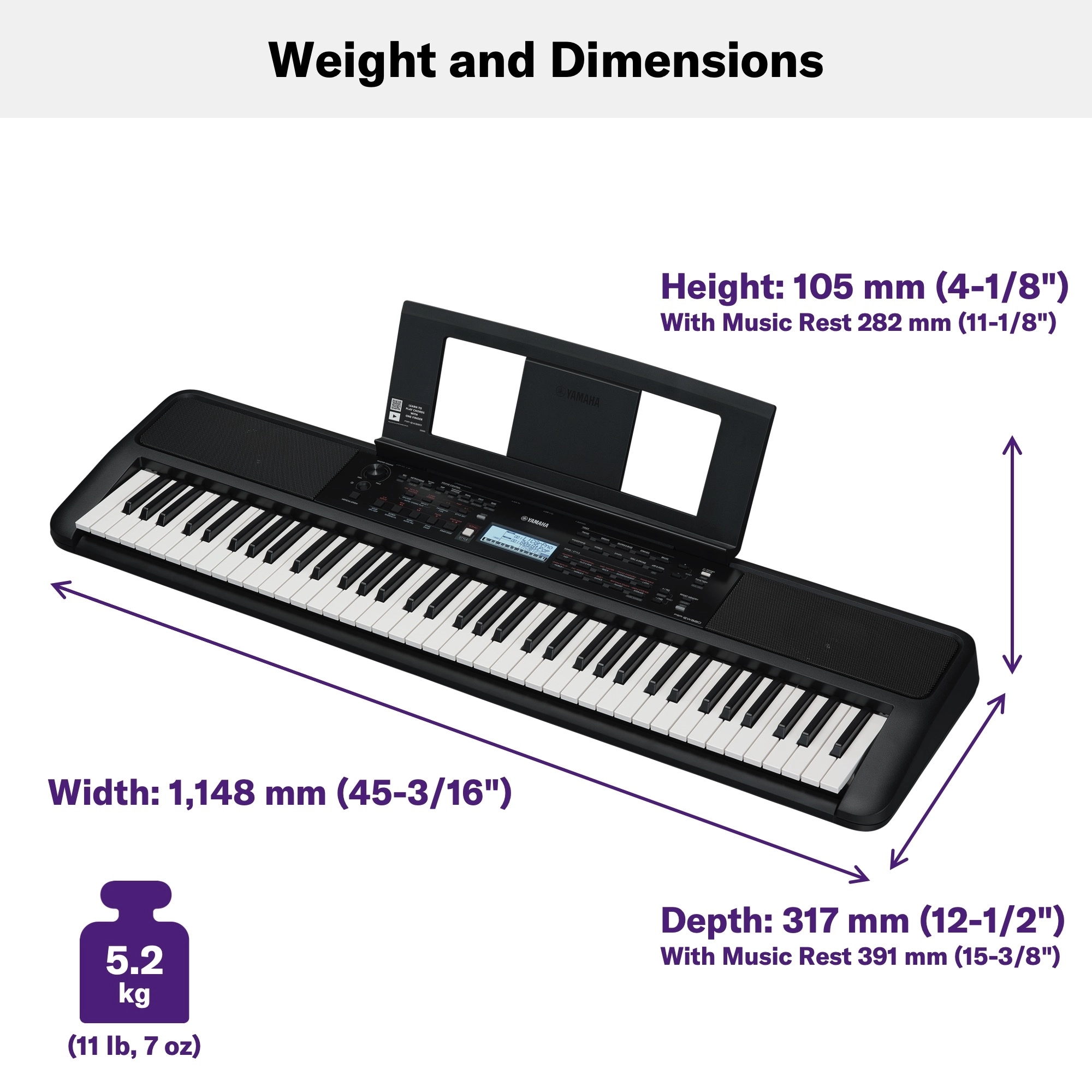 Yamaha PSR-EW320 Portable Keyboard With 76 Keys