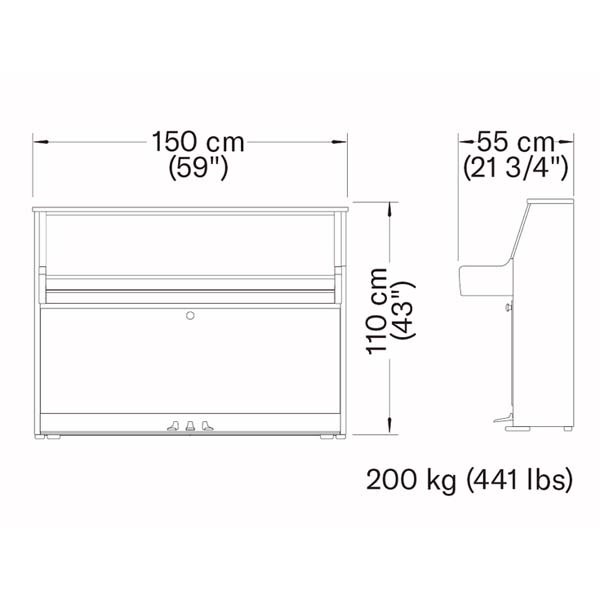 Yamaha B10 PE Upright Acoustic Piano
