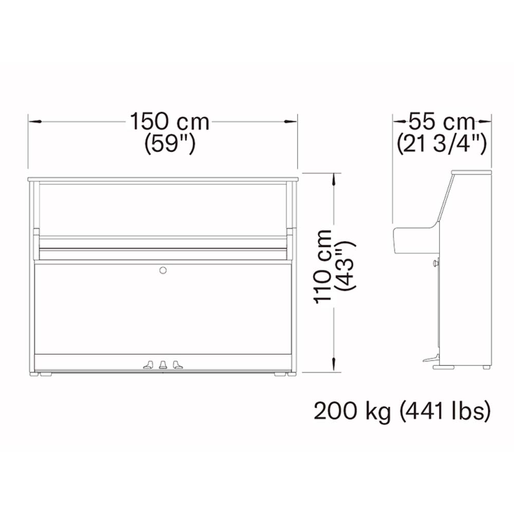 Yamaha B10 PE Upright Acoustic Piano