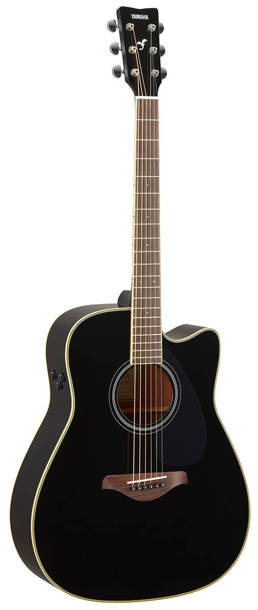 Yamaha FGC-TA Black Trans Acoustic Guitar