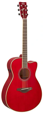 Yamaha FSC-TA Ruby Red Trans Acoustic Guitar