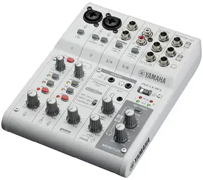 Yamaha AG06MK2 Live Streaming Mixer White