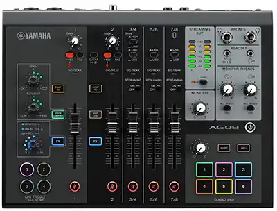 Yamaha AG08 (Black) Live Streaming Mixer
