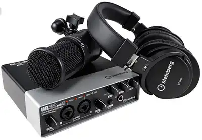 Steinberg Recording Pack With IXO22 Audio Interface, Studio Condenser Mic, Monitor Headphones, Cubase AI, Cubasis LE, WaveLab LE and Steinberg Plus Software