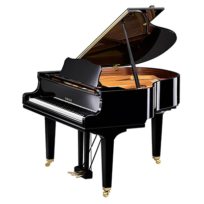 Yamaha GCB Polished Eboney Acoustic Piano with Bench and Home Installation