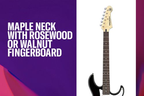 Maple neck with rosewood or walnut fingerboard
