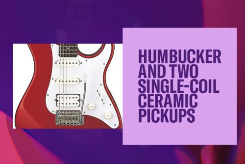 Humbucker and two single-coil ceramic pickups