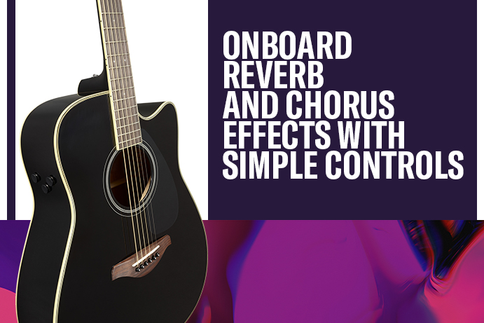Onboard reverb and chorus effects with simple controls