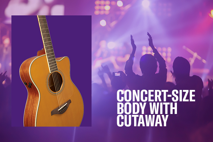 Concert-size body with cutaway