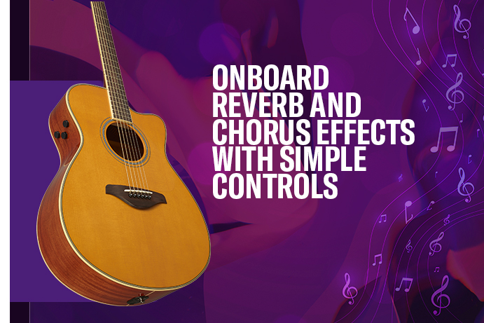 Onboard reverb and chorus effects with simple controls