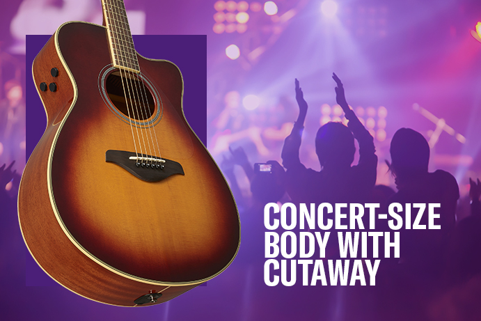 Concert-size body with cutaway