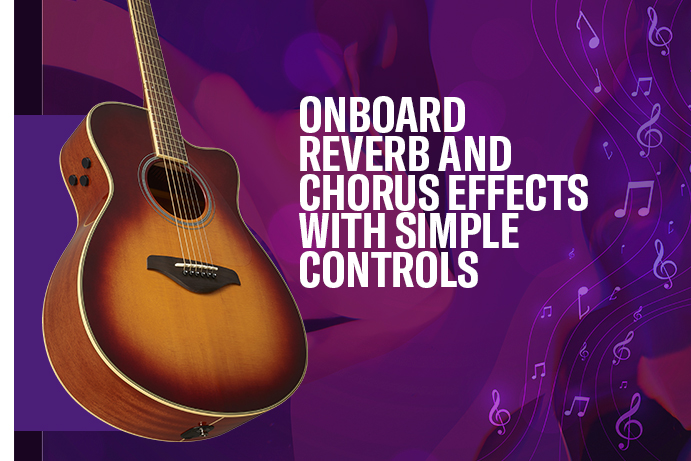 Onboard reverb and chorus effects with simple controls