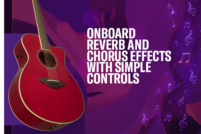 Onboard reverb and chorus effects with simple controls