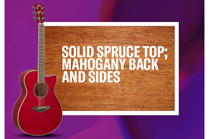 Solid spruce top; Mahogany back and sides