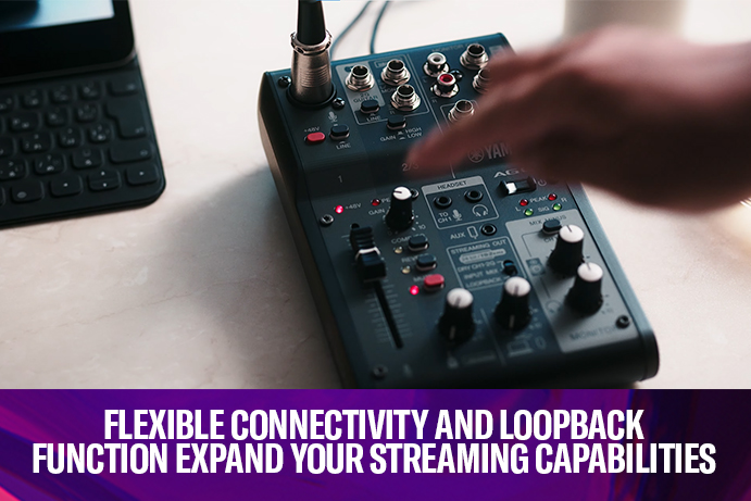 Flexible connectivity and LOOPBACK function expand your streaming capabilities