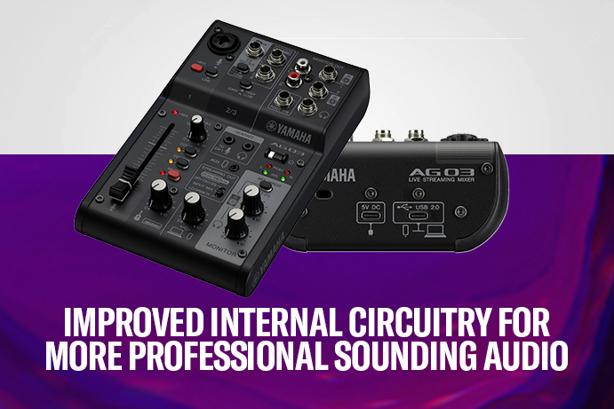 Improved internal circuitry for more professional sounding audio