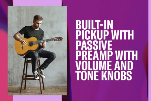 Built-in Pickup with Passive Preamp with volume and tone knobs