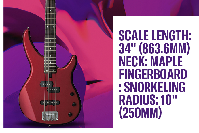 Scale length: 34'' (863.6mm) Neck: Maple fingerboard: Snorkeling radius: 10'' (250mm)