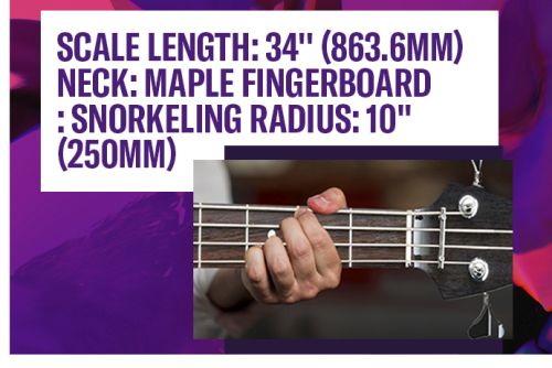 Scale length: 34'' (863.6mm) Neck: Maple fingerboard: Snorkeling radius: 10'' (250mm)