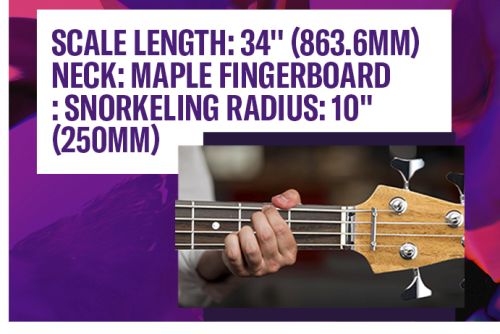 Scale length: 34'' (863.6mm) Neck: Maple fingerboard: Snorkeling radius: 10'' (250mm)
