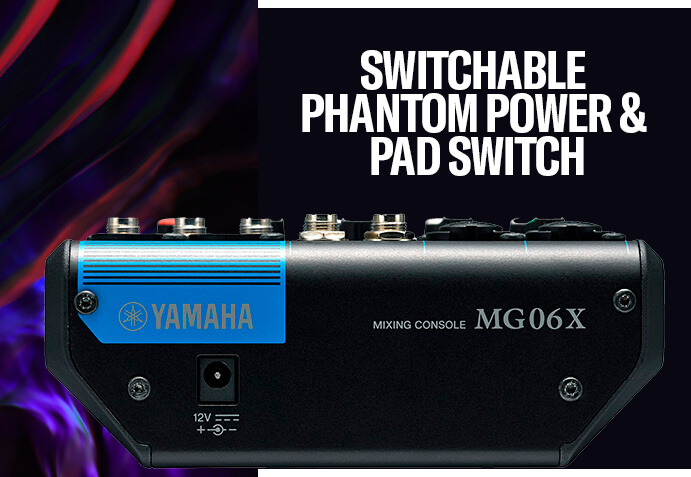 Switchable Phantom Power & PAD Switch: