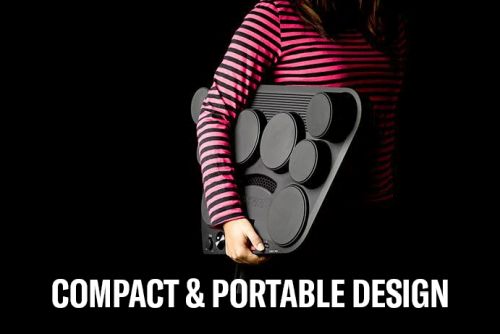 Compact & portable design with battery operation allows you to play anywhere you want